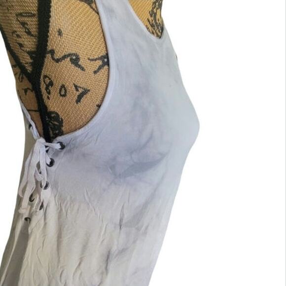 XS AEO tie dye gray and white sleeveless mini dress - Picture 2 of 4